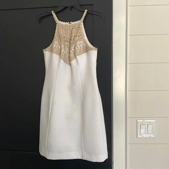 Lilly Pulitzer | Dresses | Lilly Pulitzer White And Gold Dress 2 | Poshmark